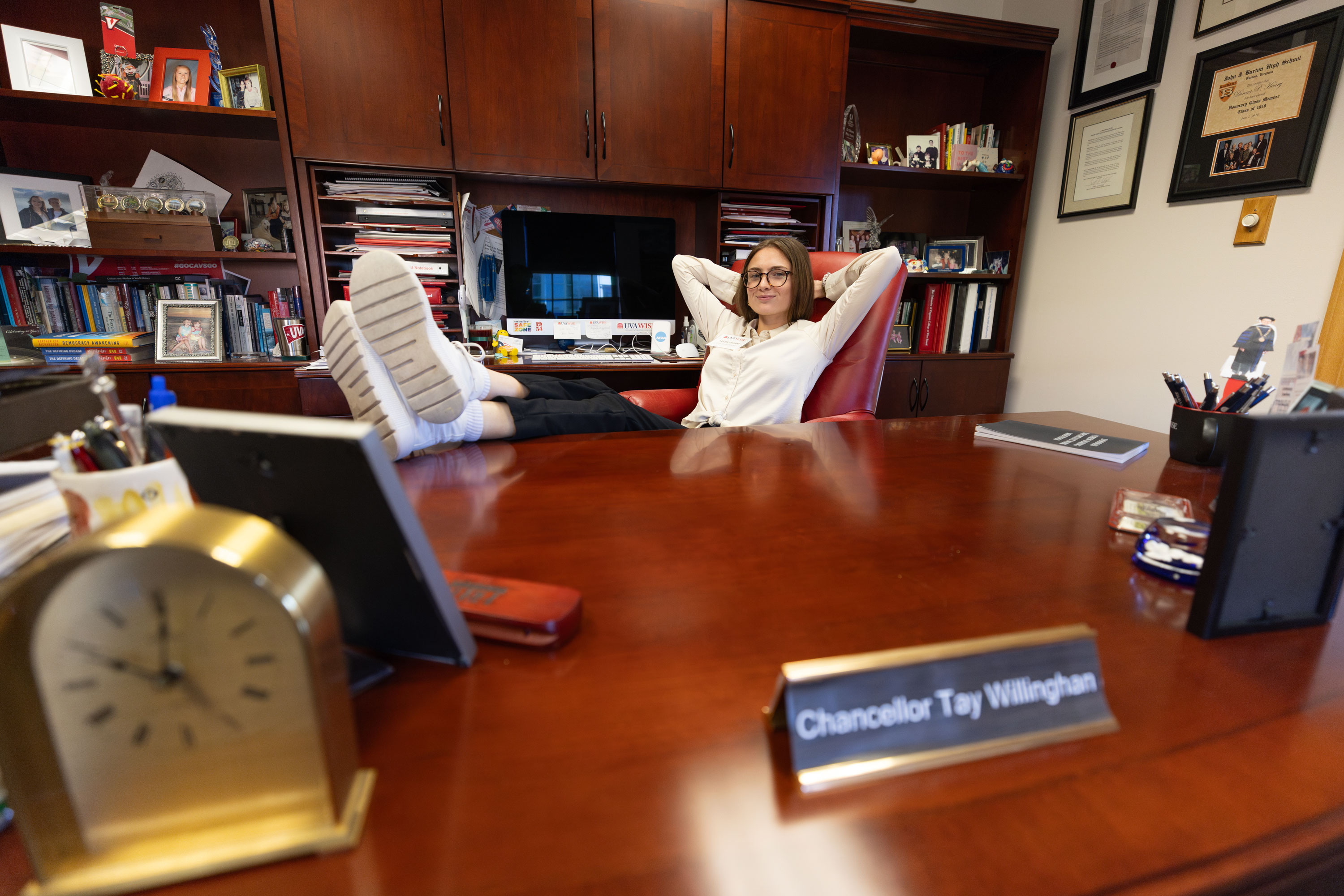 Tay Willinghan in the Chancellor's Office