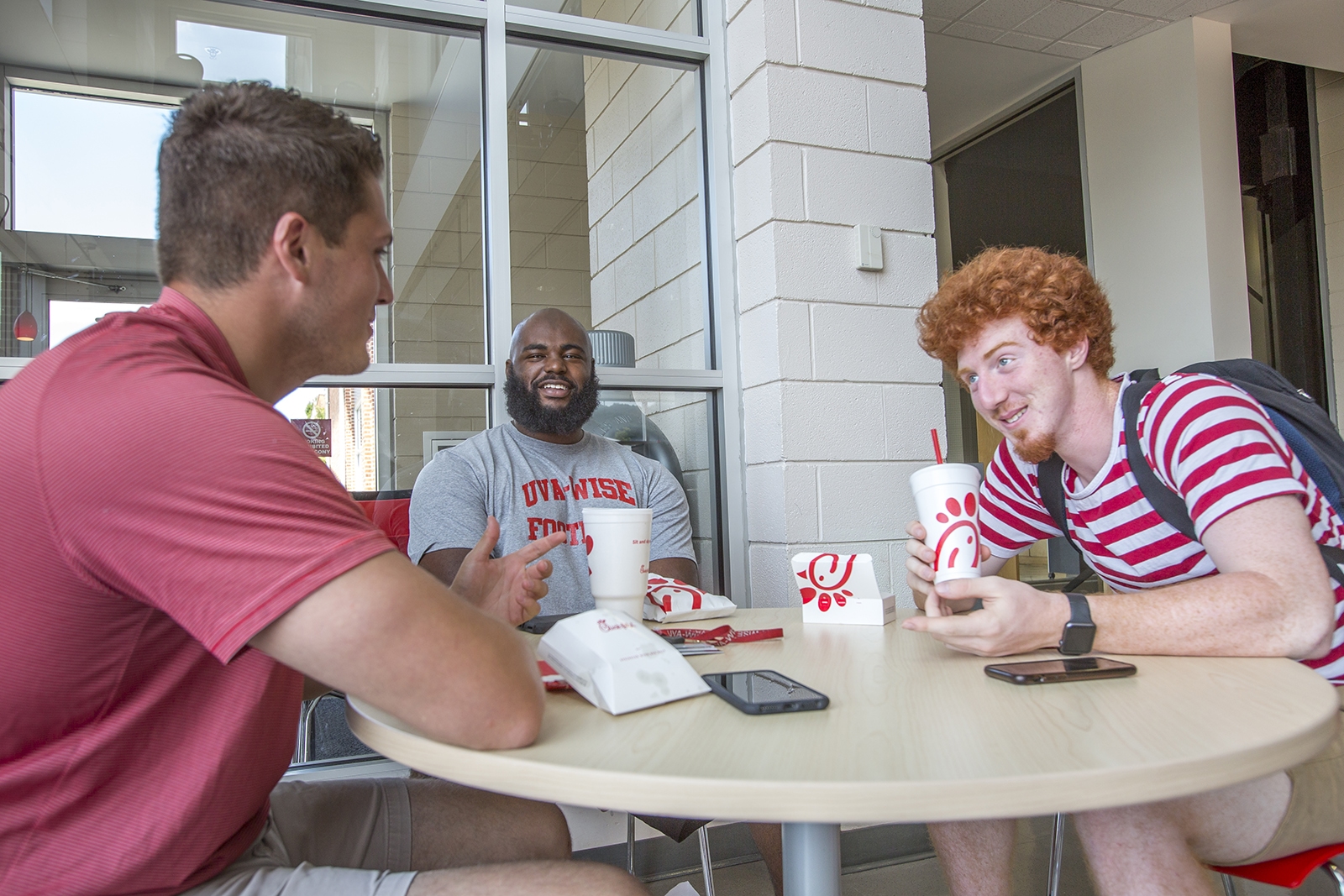 Students sharing a meal