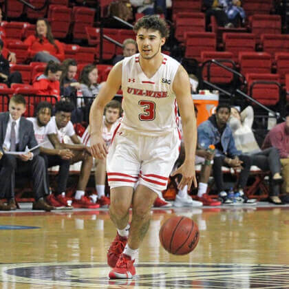 Drew Greene playing basketball