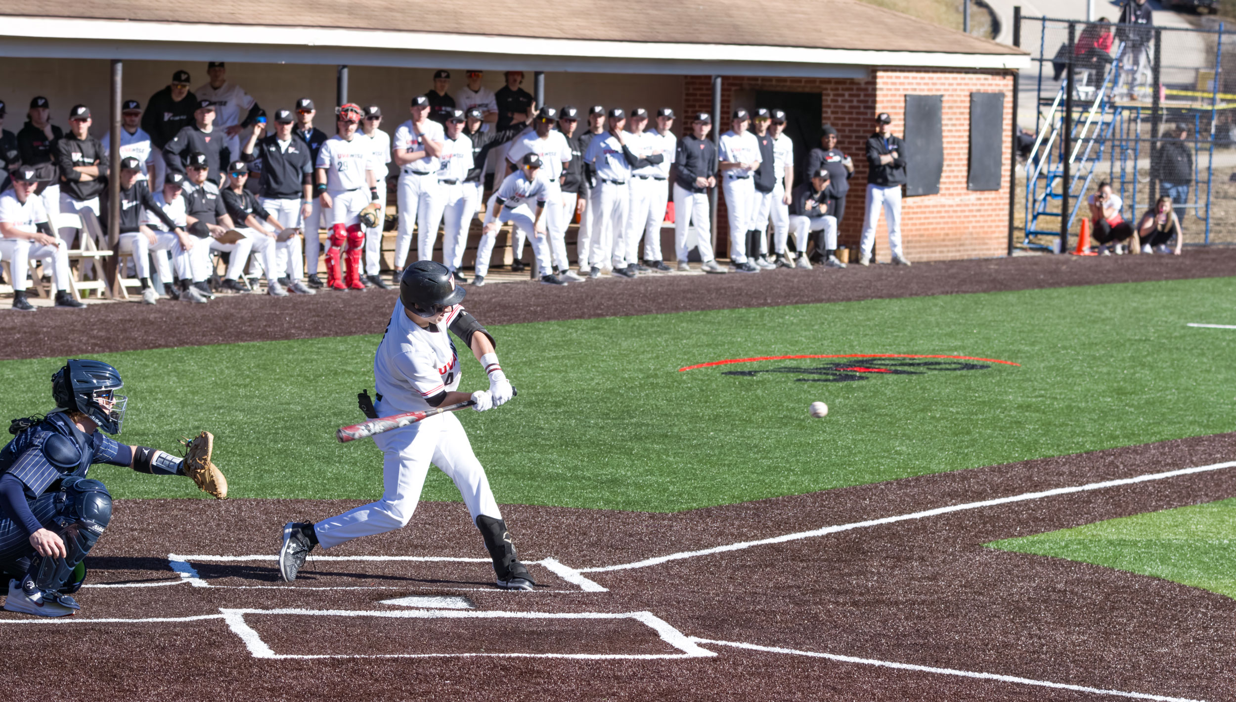 UVA Wise player hitting during game