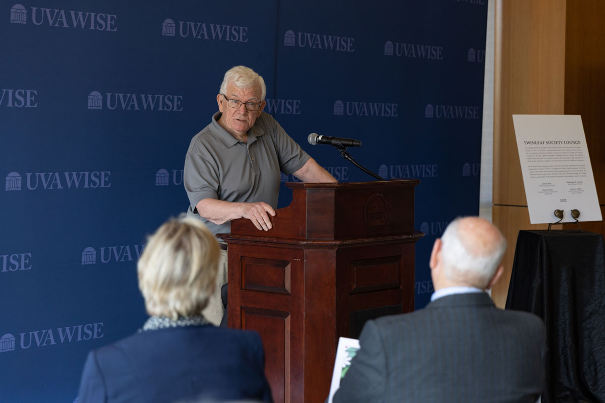 George Culbertson speaking at dedication