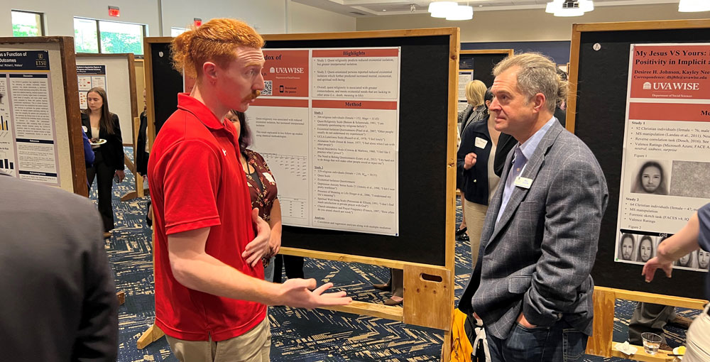 Trevor Morris talks about his research at the Appalachian Student Research Forum 2023.