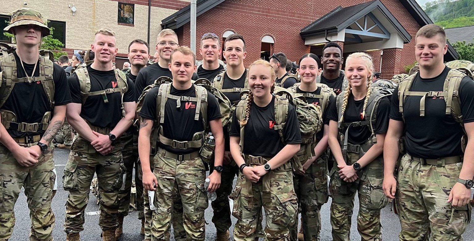 The UVA Wise Fighting Cavs have successfully completed their 12 mile ruck march requirement! Some cadets completed the 12 mile ruck in Wise while others completed 13.1 miles during the Mountain Man Memorial March.