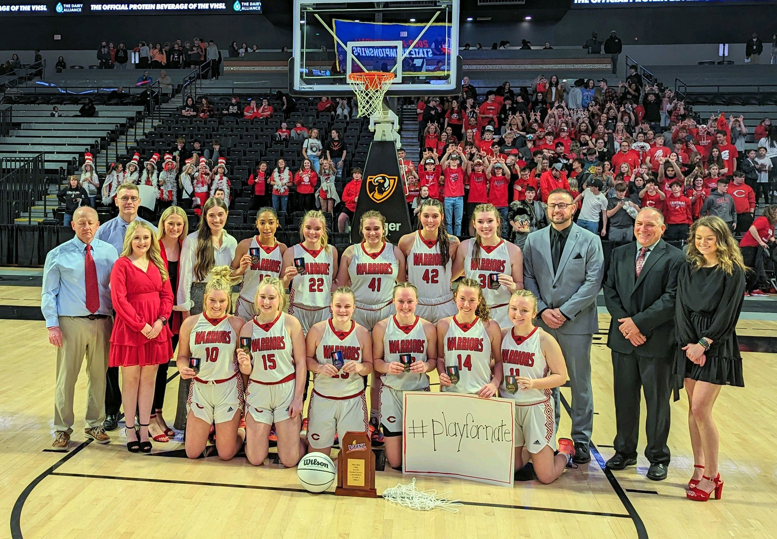 Central team with coaches