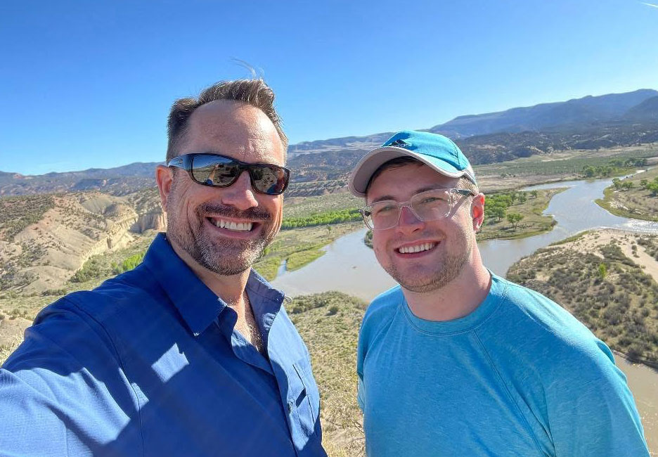 Hamilton and a colleague at John Wesley Powell National Conservation Area in Uintah 