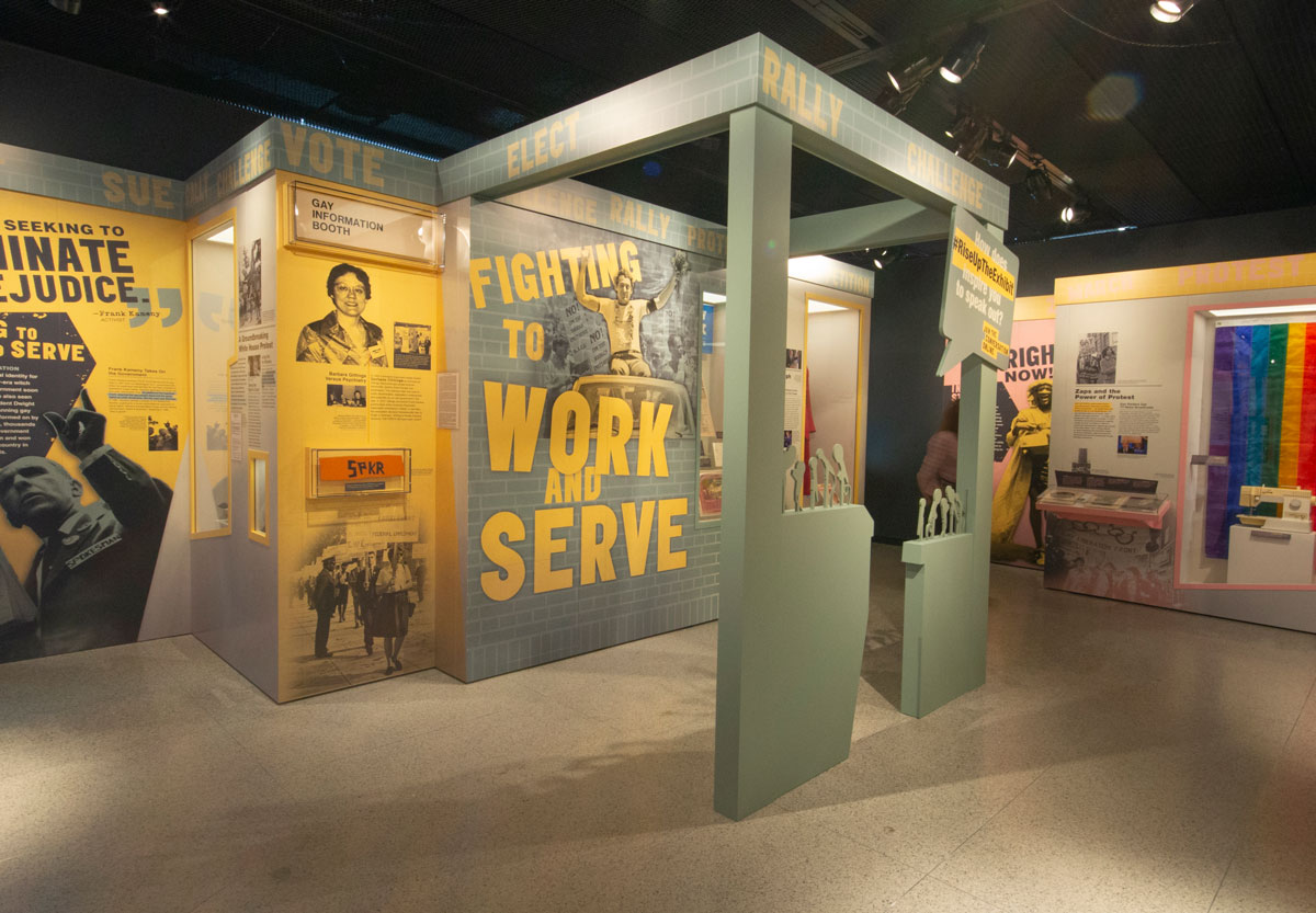 Exhibit at the Newseum titled Rise Up: Stonewall and the LGBTQ+ Rights Movement