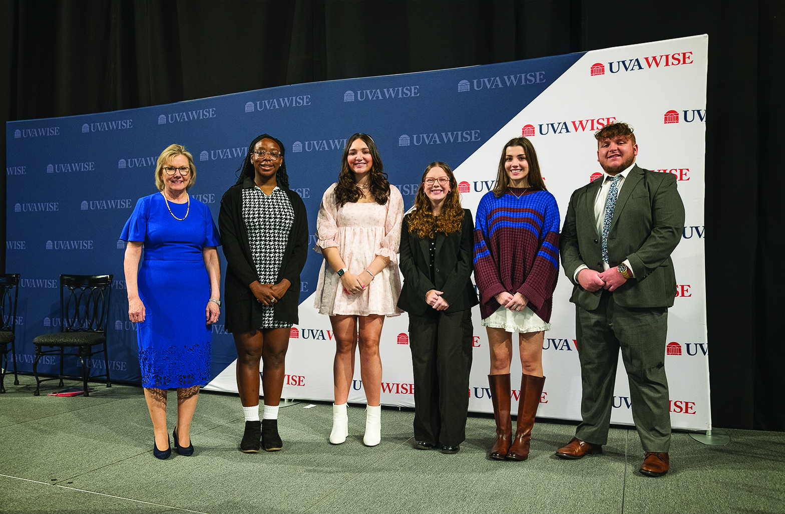 Chancellor Henry with Tice recipients