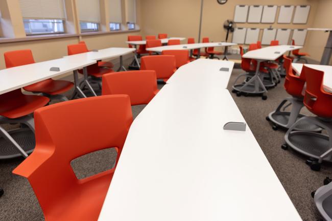 Classroom tables and chairs