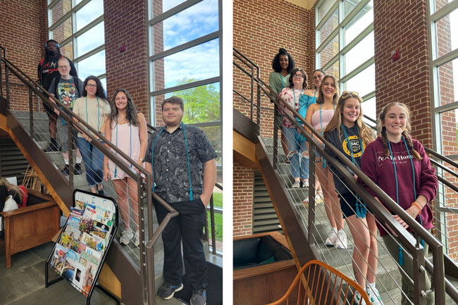 Students pose with ACE cords