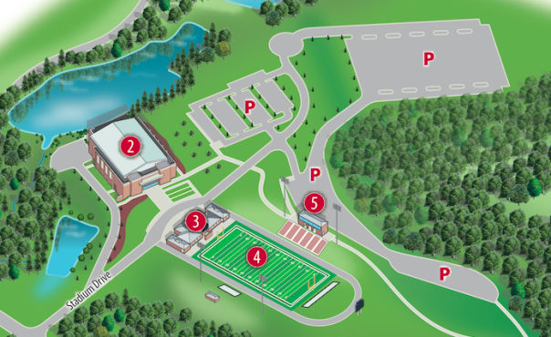 Convocation Center parking map