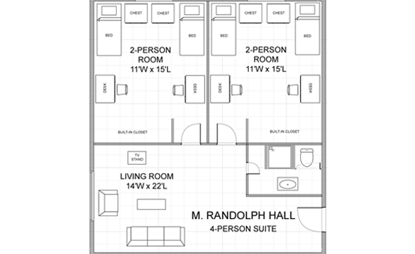 Martha Randolph Hall floorplan