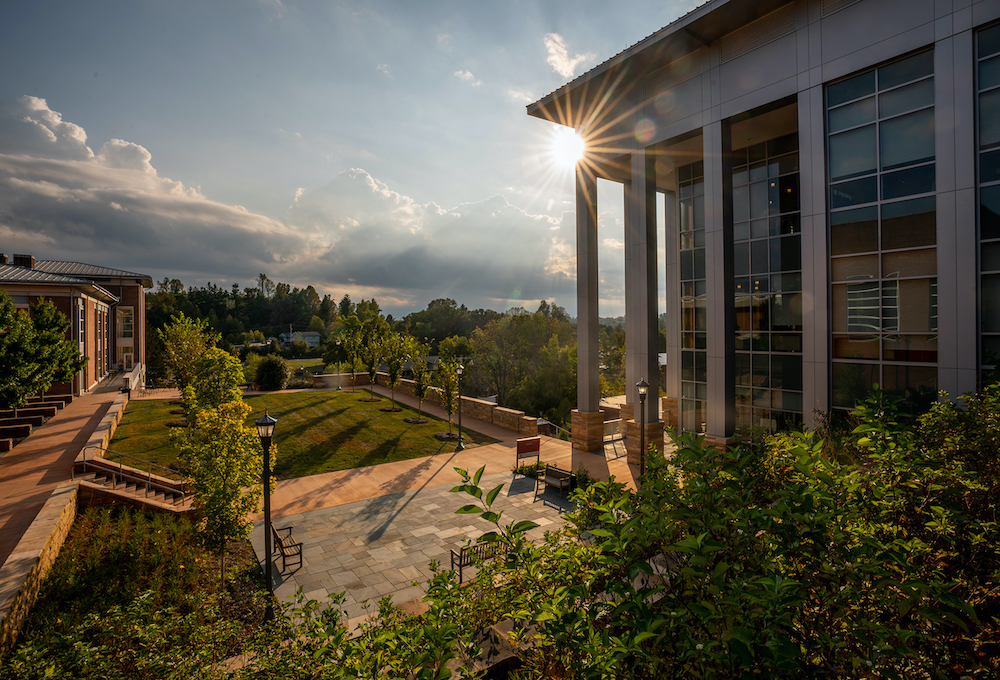 Library at sunset