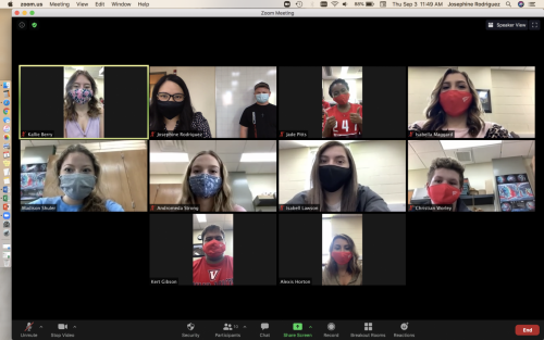NSF students on Zoom call