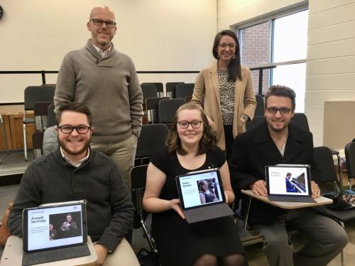 Students and faculty with ipads