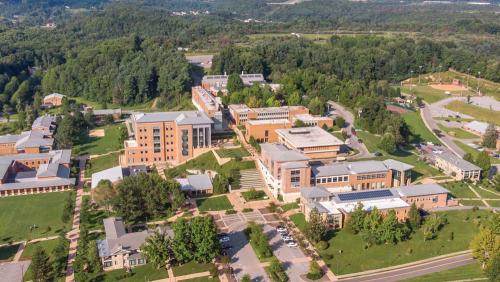 Aerial view of campus