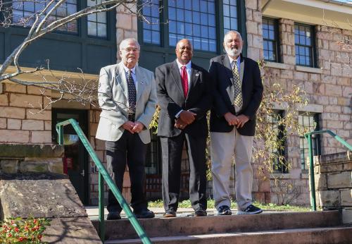 Stephen D. Curran ’75, Marion “Moe” W. Smith ’73 and John L. Sabo ’74