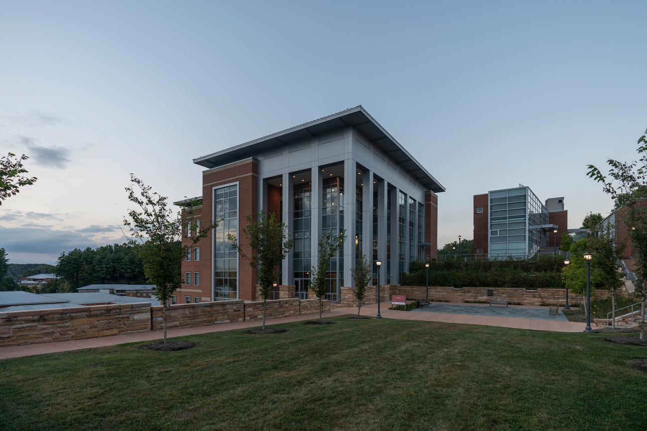 Library at dusk