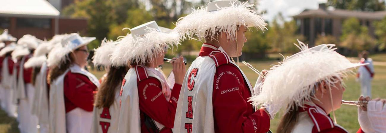 Highland Cavalier band members