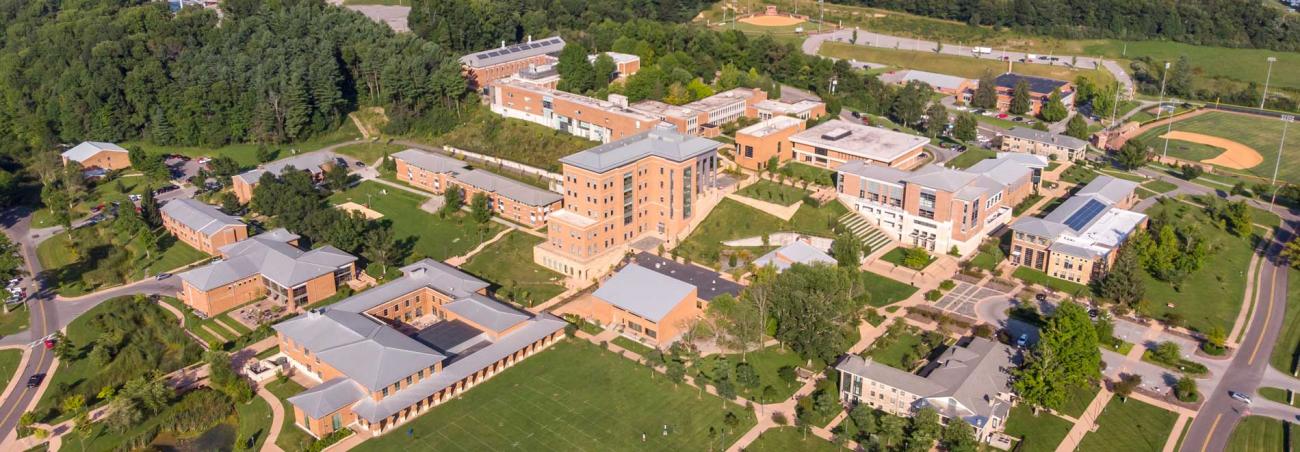 View of campus from above