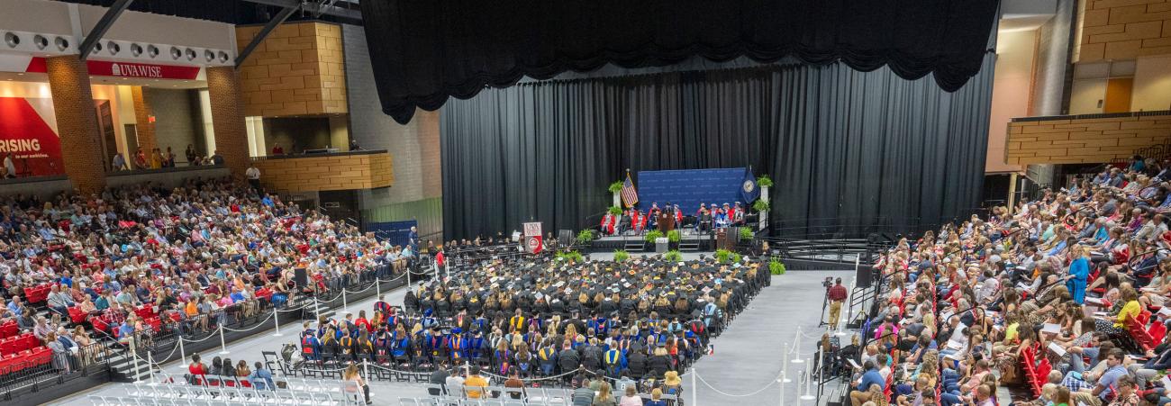 Convocation center during commencement