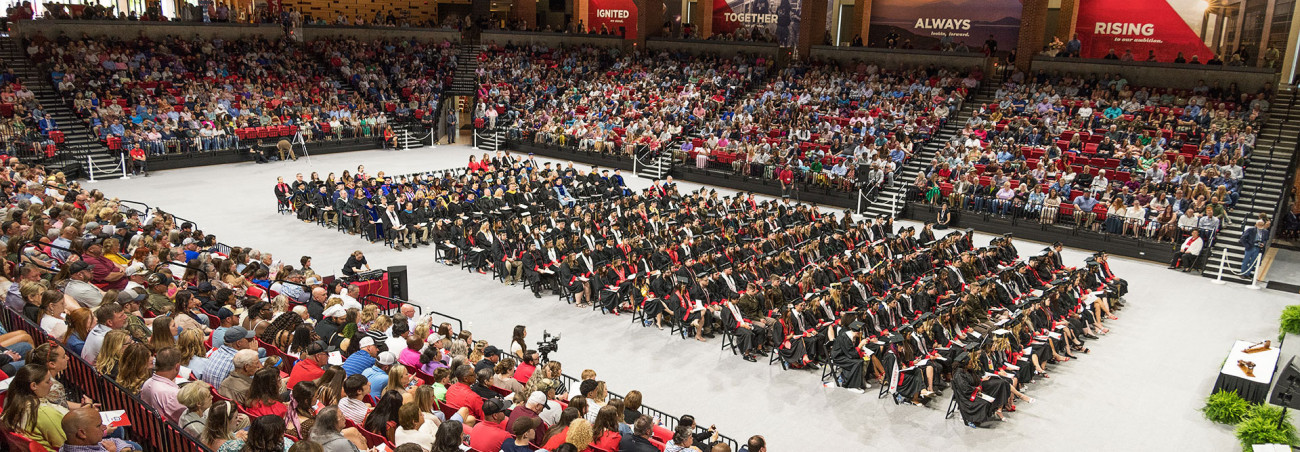 Convocation center during commencement