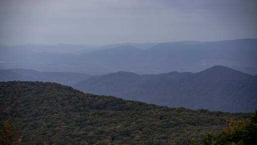 Mountain range at dusk