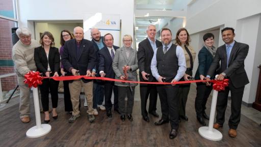 Ribbon cutting at the Oxbow Center