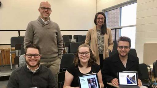 Students and faculty with ipads