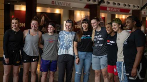  Brenda Tracy with UVA Wise athletes