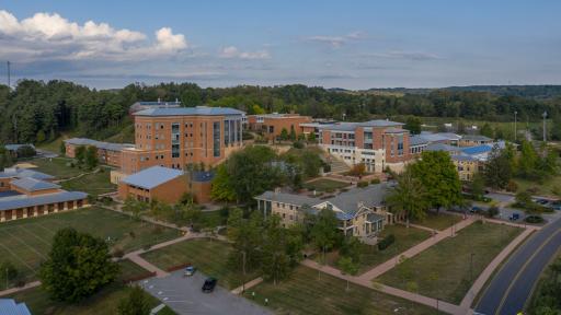 Aerial photo of campus