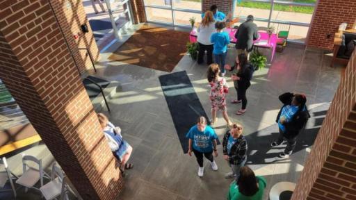 Attendees gather before the conference begins