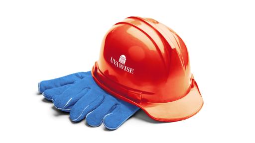 Hard hat with gloves