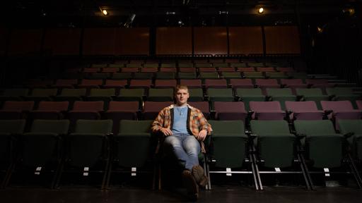 Aiden Bowman in empty theater